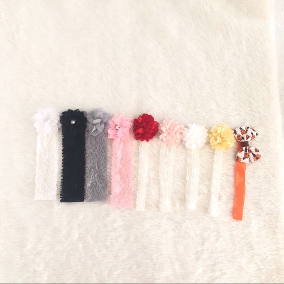 Baby Headbands 9 pieces - Picture 1 of 5